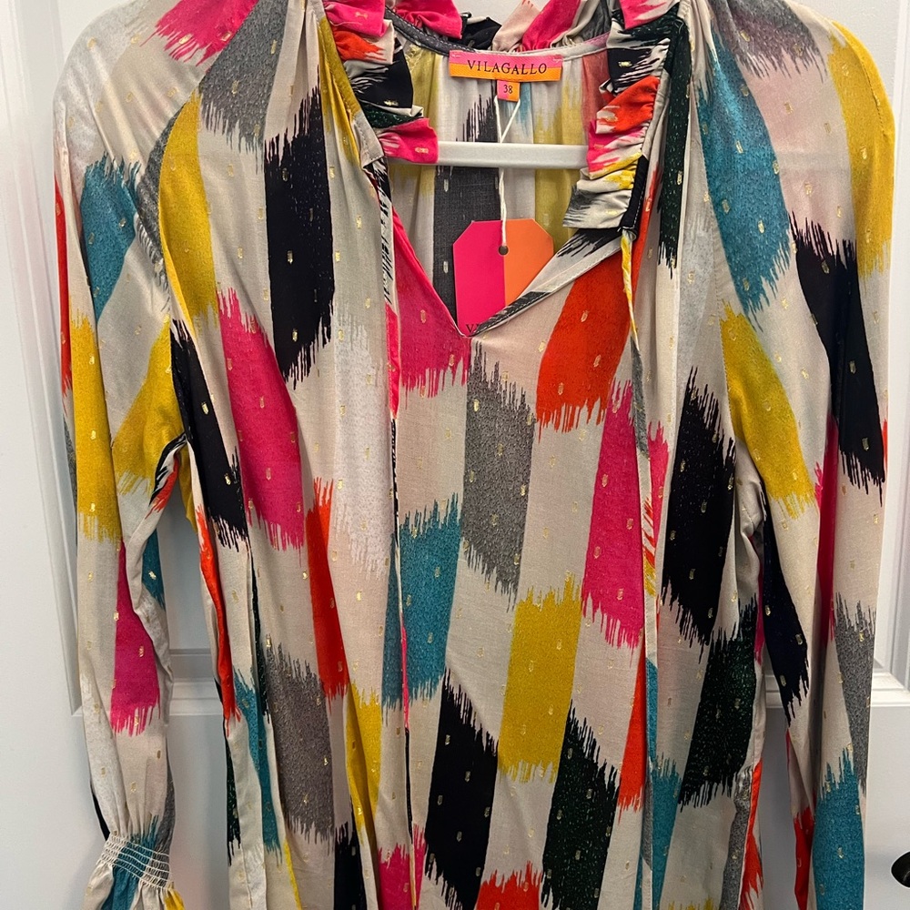 Vilagallo Colorful Chevron Women's Blouse